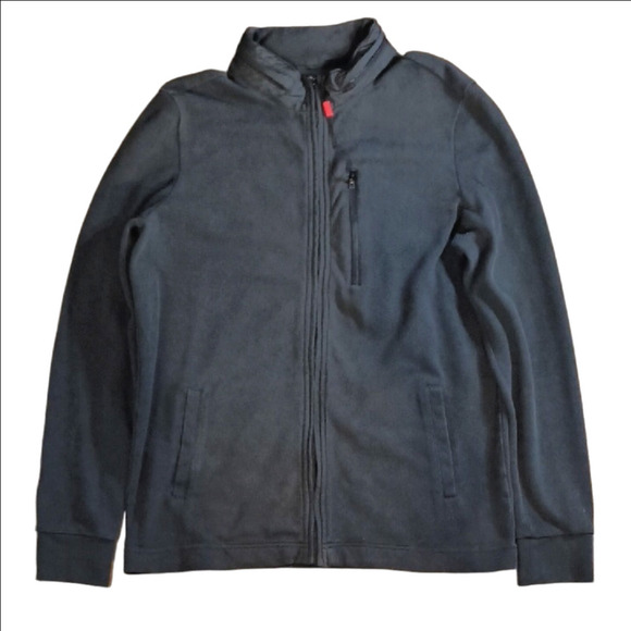 Kenneth Cole Reaction Men's Zip Up Sweater Dark Gray - Picture 1 of 4